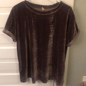 Boutique Purple Velvet M/L Oversized Tee.